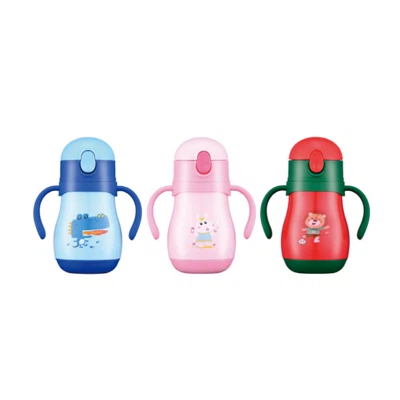Hervidor de agua aislado de doble capa-de acero inoxidable para niños de 280 ml